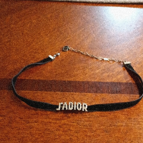 Authentic Dior Black and Silver J'ADIOR Choker Necklace - Picture 1 of 4